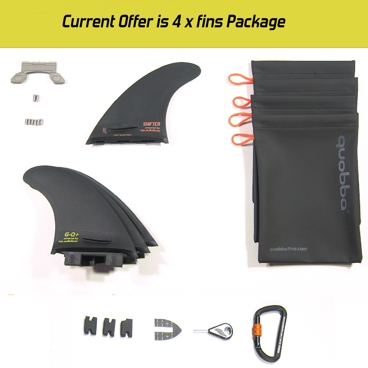 Buy Now - Shifter Fin Dual Tab + Thruster Set (4 x fins) Package